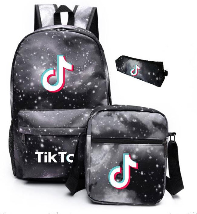 Набор Tik Tok Set School Backpack с Принтом Оптом