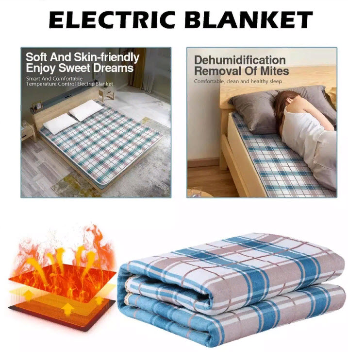 Электрическое Одеяло с Термостатом Electric Blanket 120х150 см Оптом