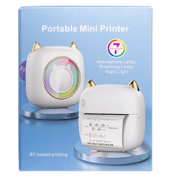 Портативный Термопринтер Portable Mini Printer Оптом