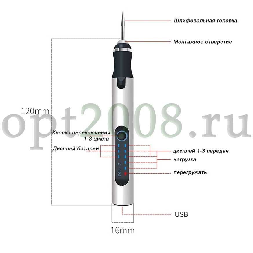 Электрическая гравировальная ручка E-108 Оптом