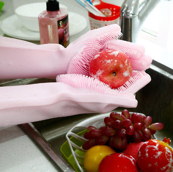 Перчатки Силиконовые для Мытья Посуды KIPA Оптом