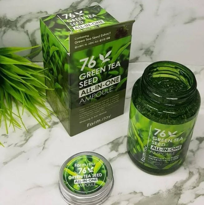 Сыворотка для Лица с Зеленым Чаем FarmStay 76 Green Tea Seed All-In-One Ampoule 250ml Оптом