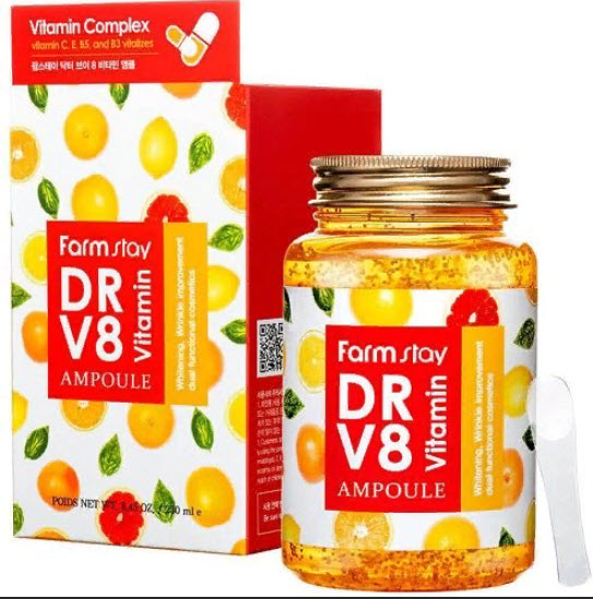 Сыворотка для Лица с Витаминами FarmStay DR-V8 Vitamin Ampoule 250ml Оптом