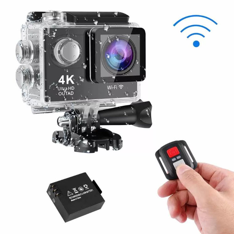 Экшн Камера 4K Ultra HD c Пультом ДУ Оптом