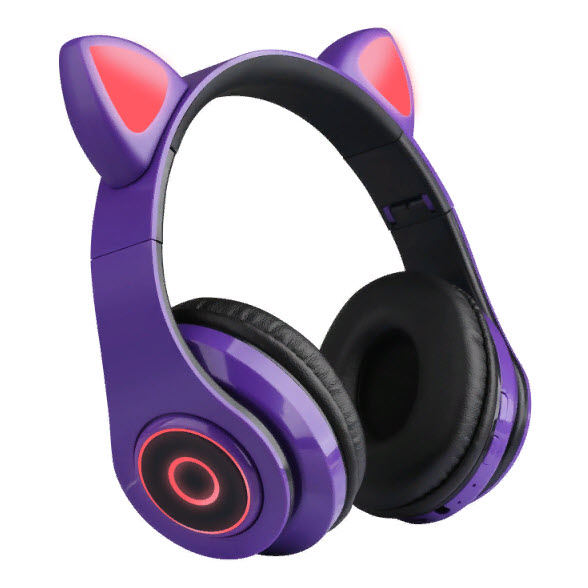 Беспроводные Складные Наушники Cat Ear HL89 Led Оптом