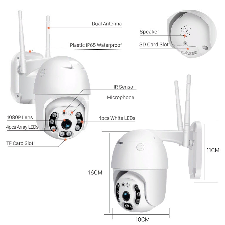 IP-камера Наружного Видеонаблюдения WIFI Smart Camera Оптом