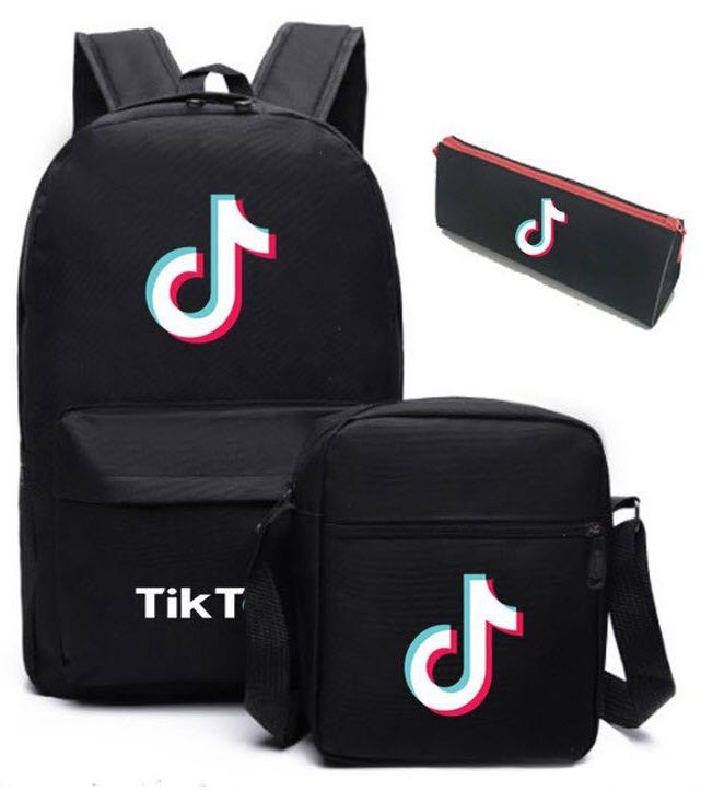 Набор Tik Tok Set School Backpack с Принтом Оптом