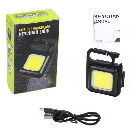 Фонарь Светодиодный COB Rechargeable Keychain Light Оптом