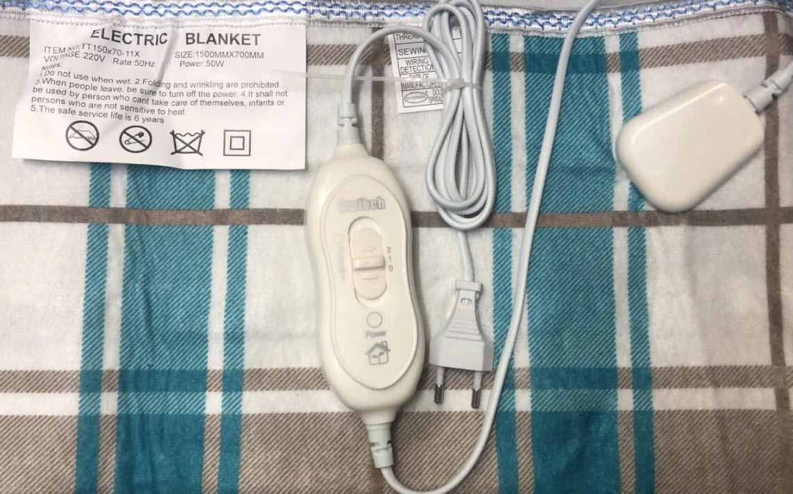 Электрическое Одеяло с Термостатом Electric Blanket 70х150 см Оптом