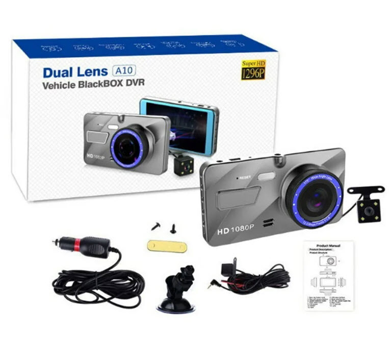 Видеорегистратор Dual Lens A10 с Камерой Заднего Вида Оптом