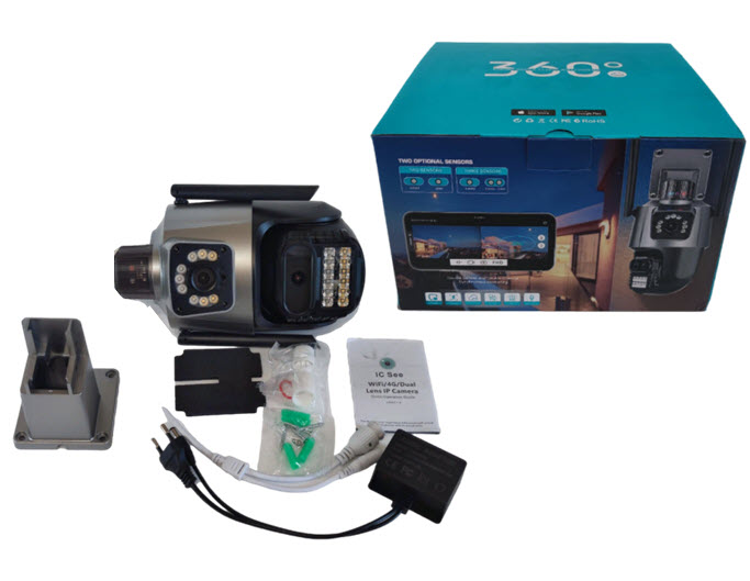 Поворотная IP Камера с Двумя Объективами и с Сигнализацией Оптом