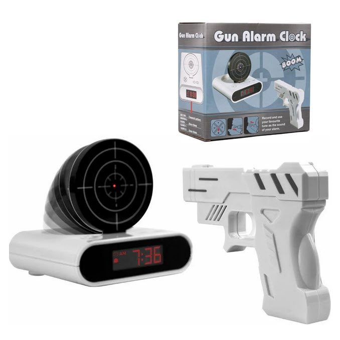 Будильник Пистолет с Мишенью Gun Alarm Clock Оптом