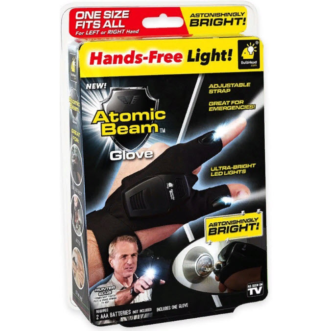 Перчатка с Фонариком Hand-Free Light Оптом