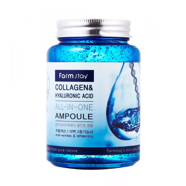 Сыворотка для Лица с Коллагеном и Гиалуроновой Кислотой FARM STAY Collagen Hyaluronic Acid All-In-One Ampoule 250ml Оптом